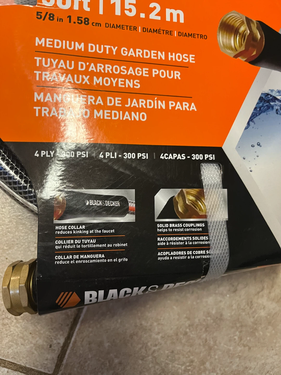 Black & Decker Garden IQ Garden Hose 50ft - photo 3
