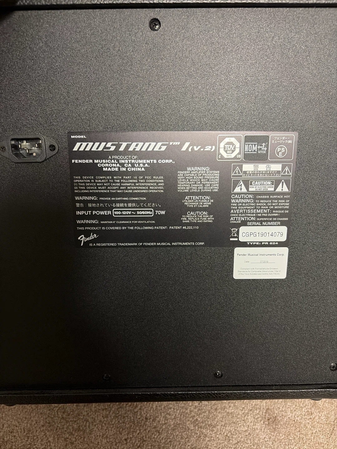 Fender Mustang I v.2 Guitar Amplifier - photo 3