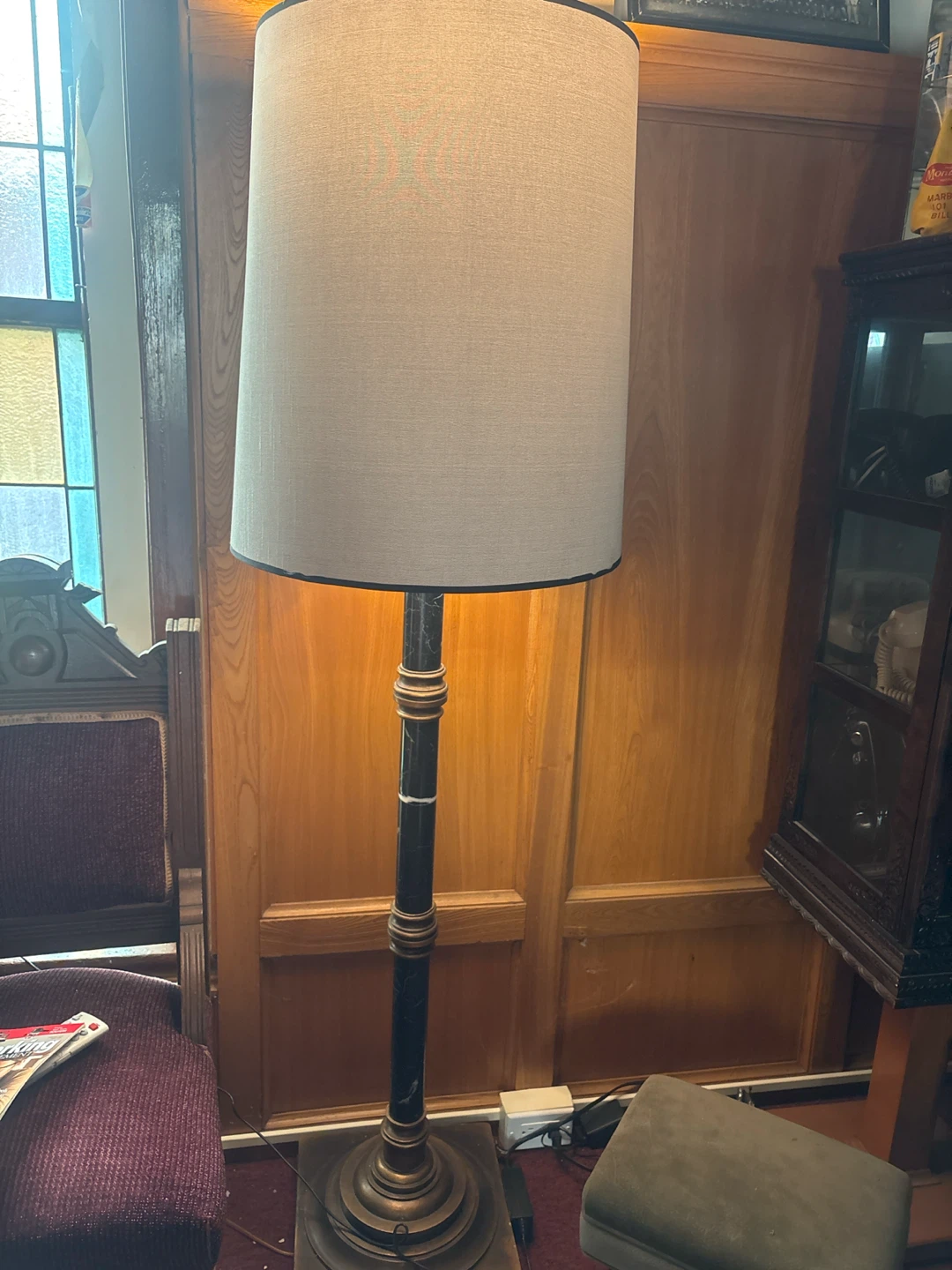 Tall Floor Lamp with Fabric Shade