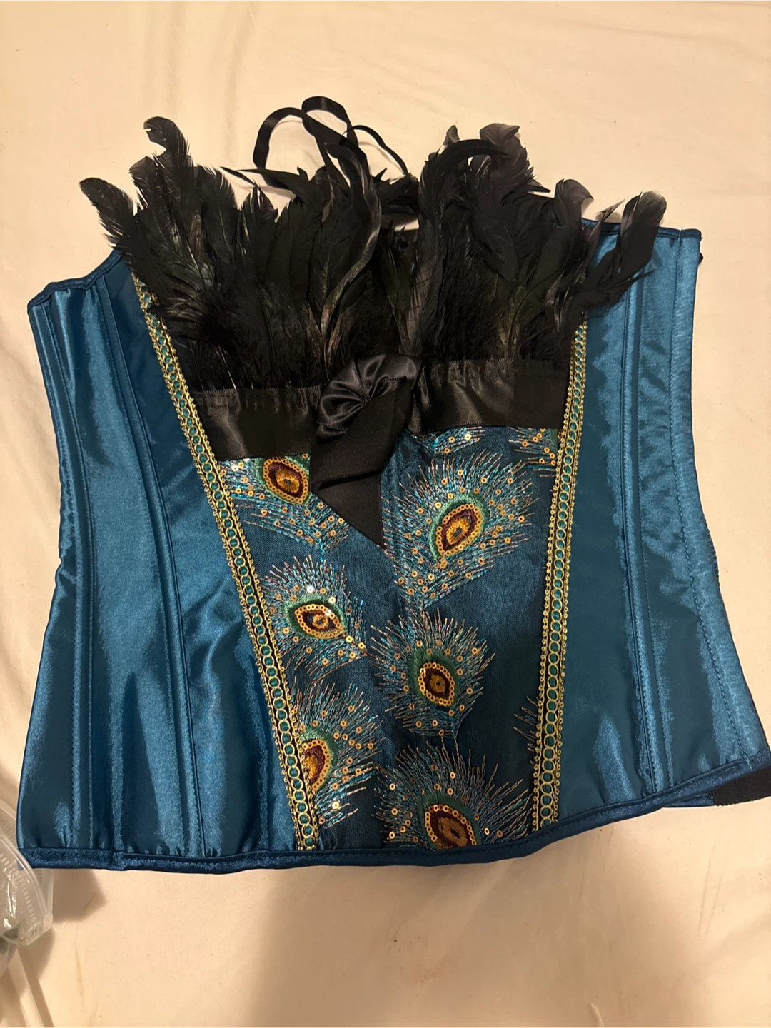 Peacock Feather Corset Costume Set - photo 3