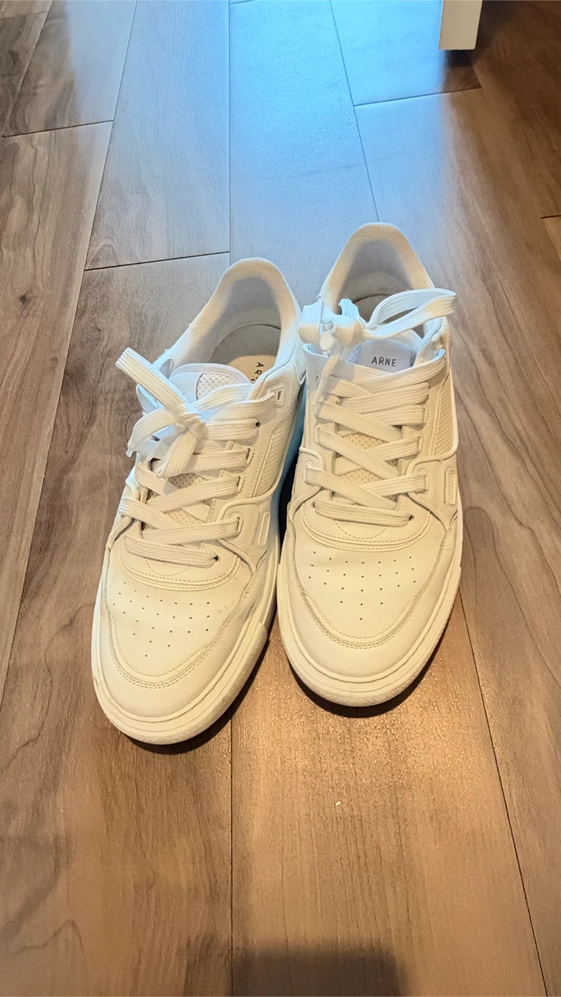 ARNE White Low Top Sneakers