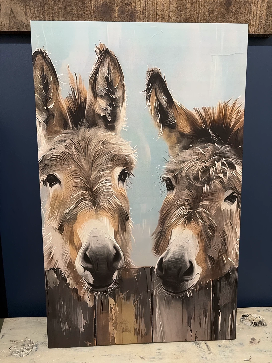 Farmhouse Donkey Canvas Wall Art