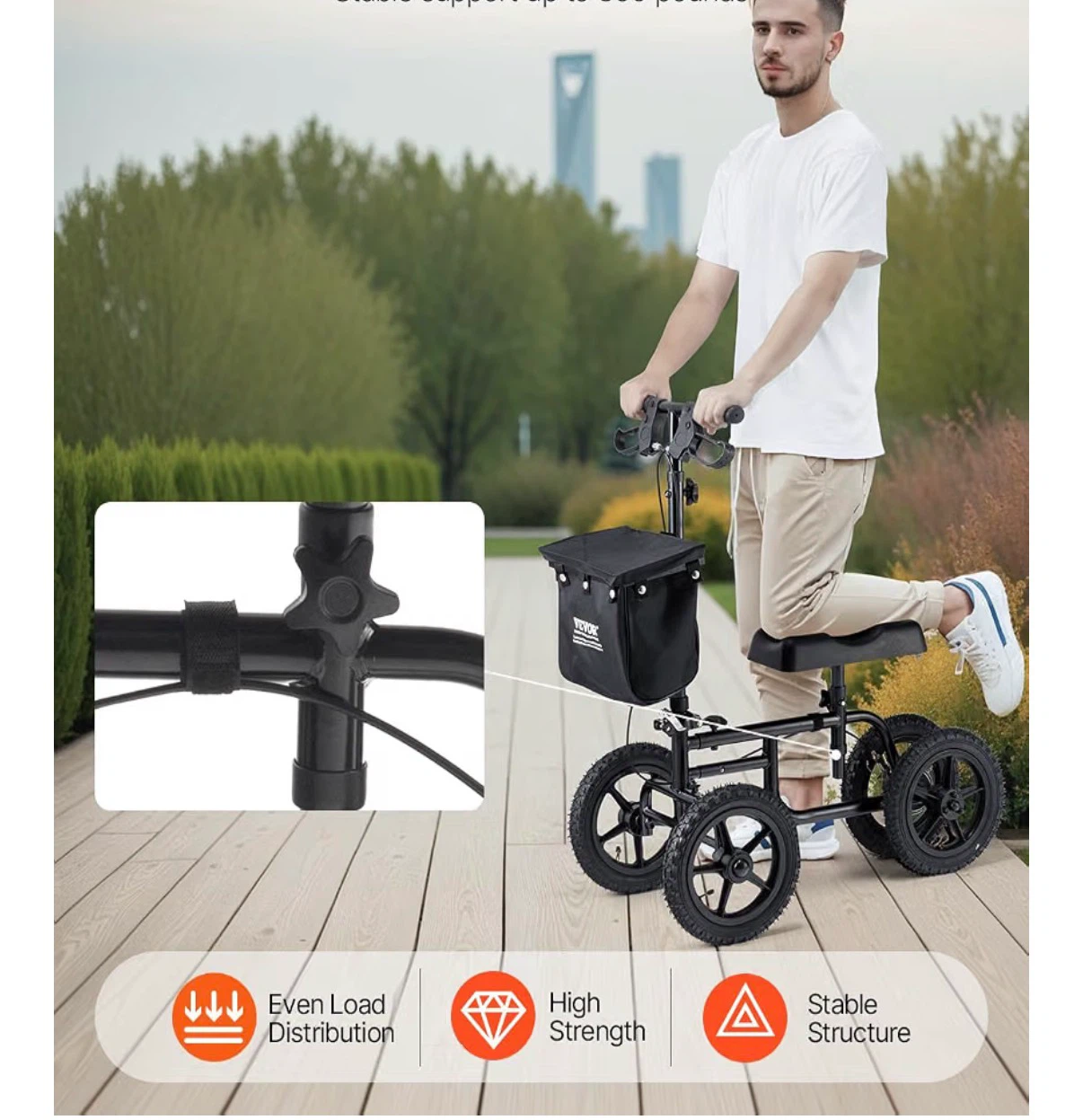 VEVOR All-terrain Knee Scooter - photo 2