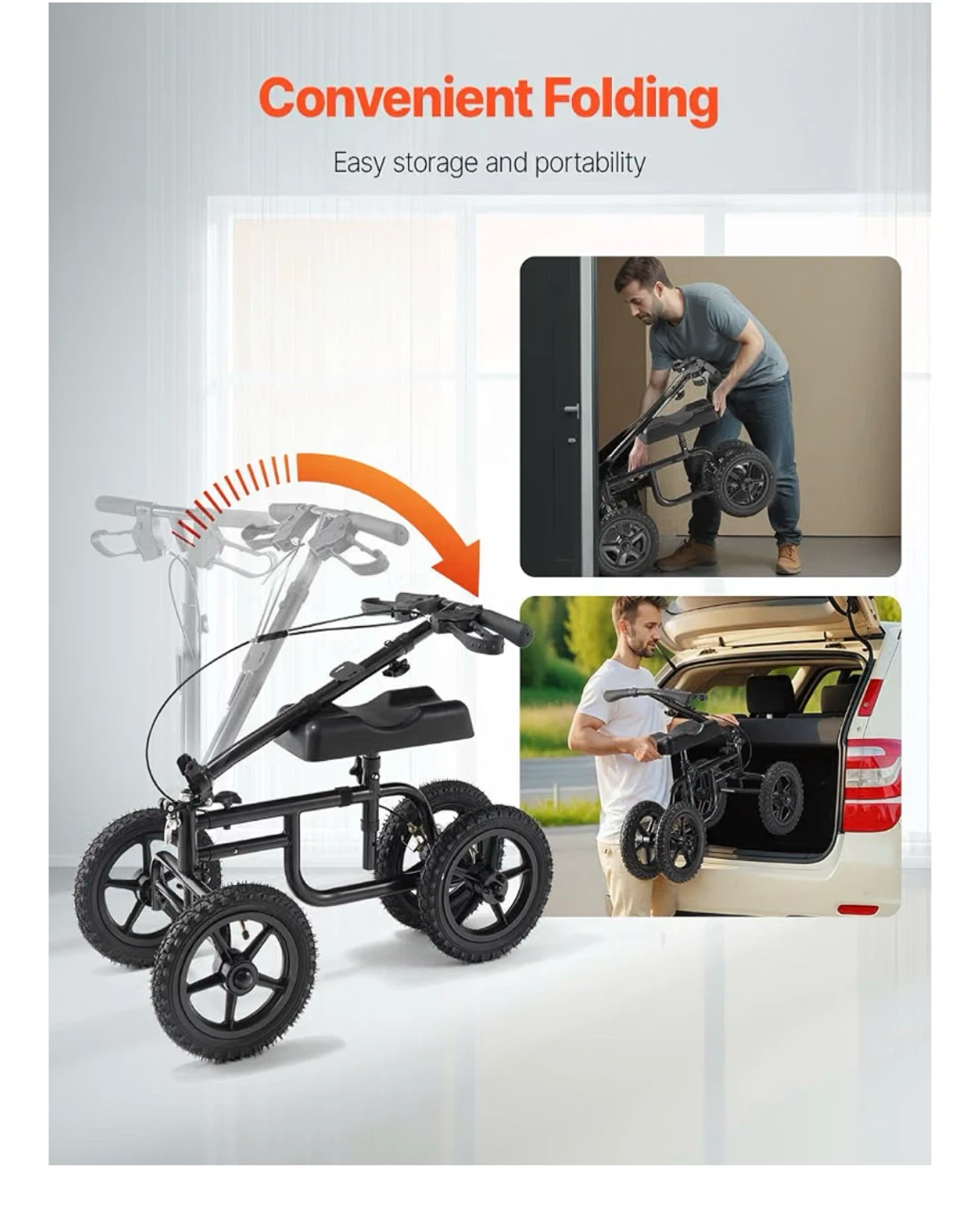 VEVOR All-terrain Knee Scooter - photo 3
