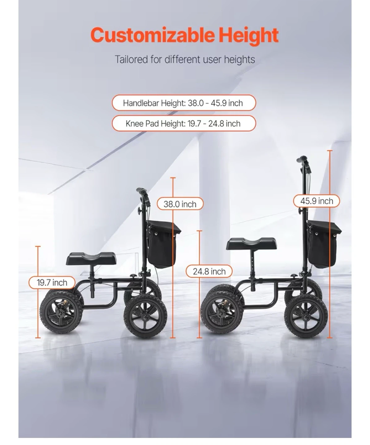 VEVOR All-terrain Knee Scooter - photo 4