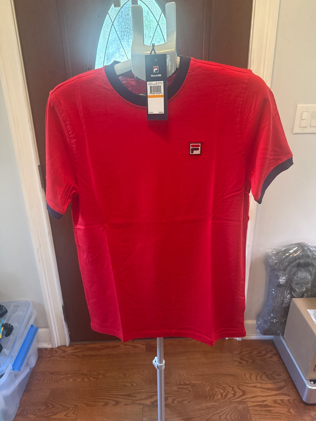 New Fila Red Marconi Crew T-Shirt Size Small