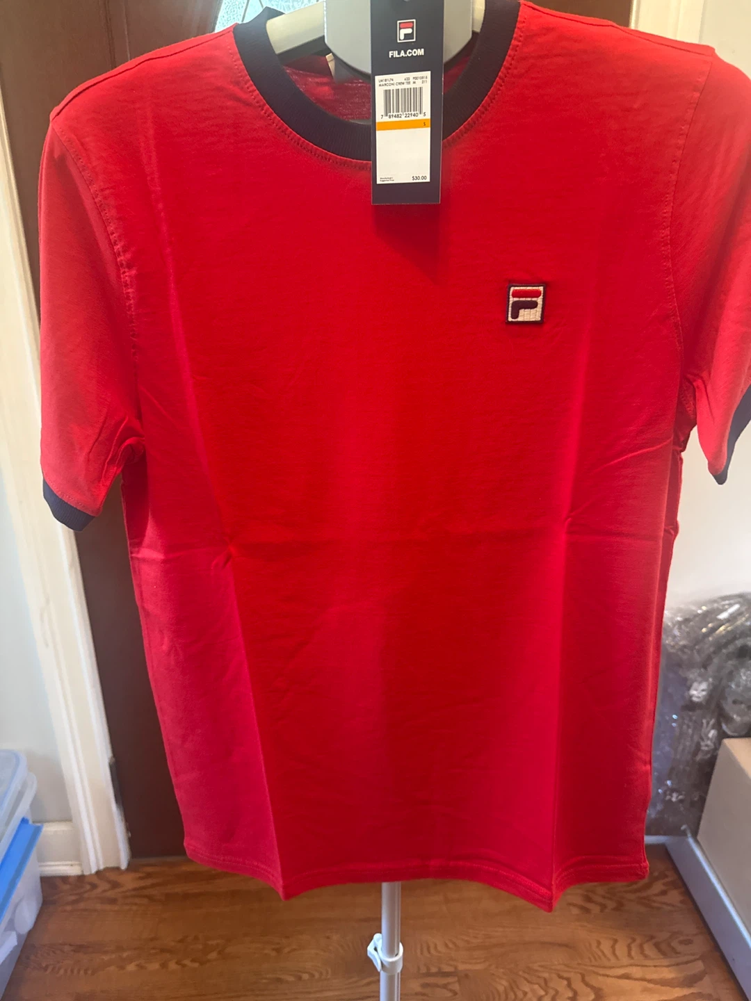 New Fila Red Marconi Crew T-Shirt Size Small - photo 2