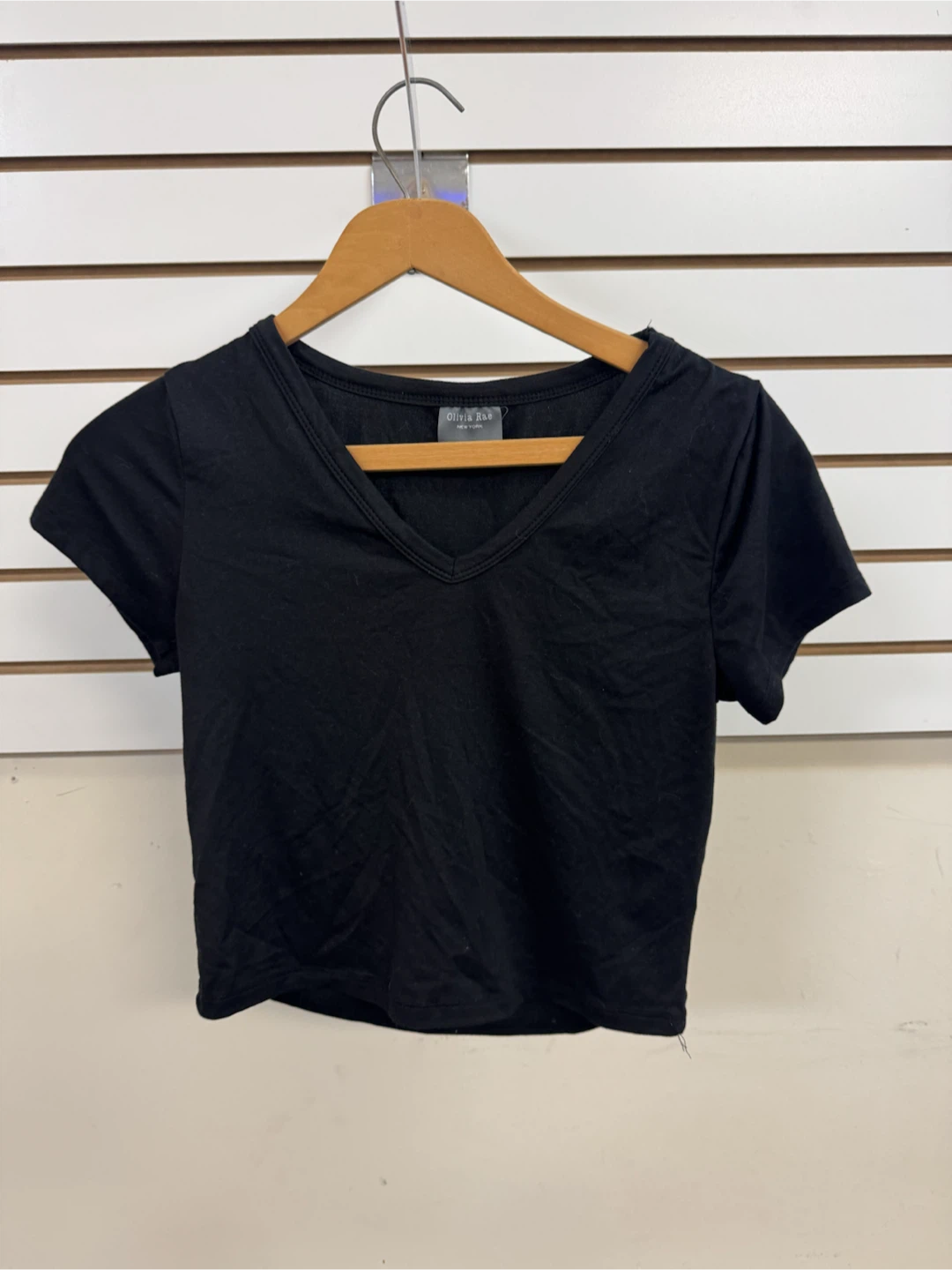 Olivia Rae Black V-Neck Top