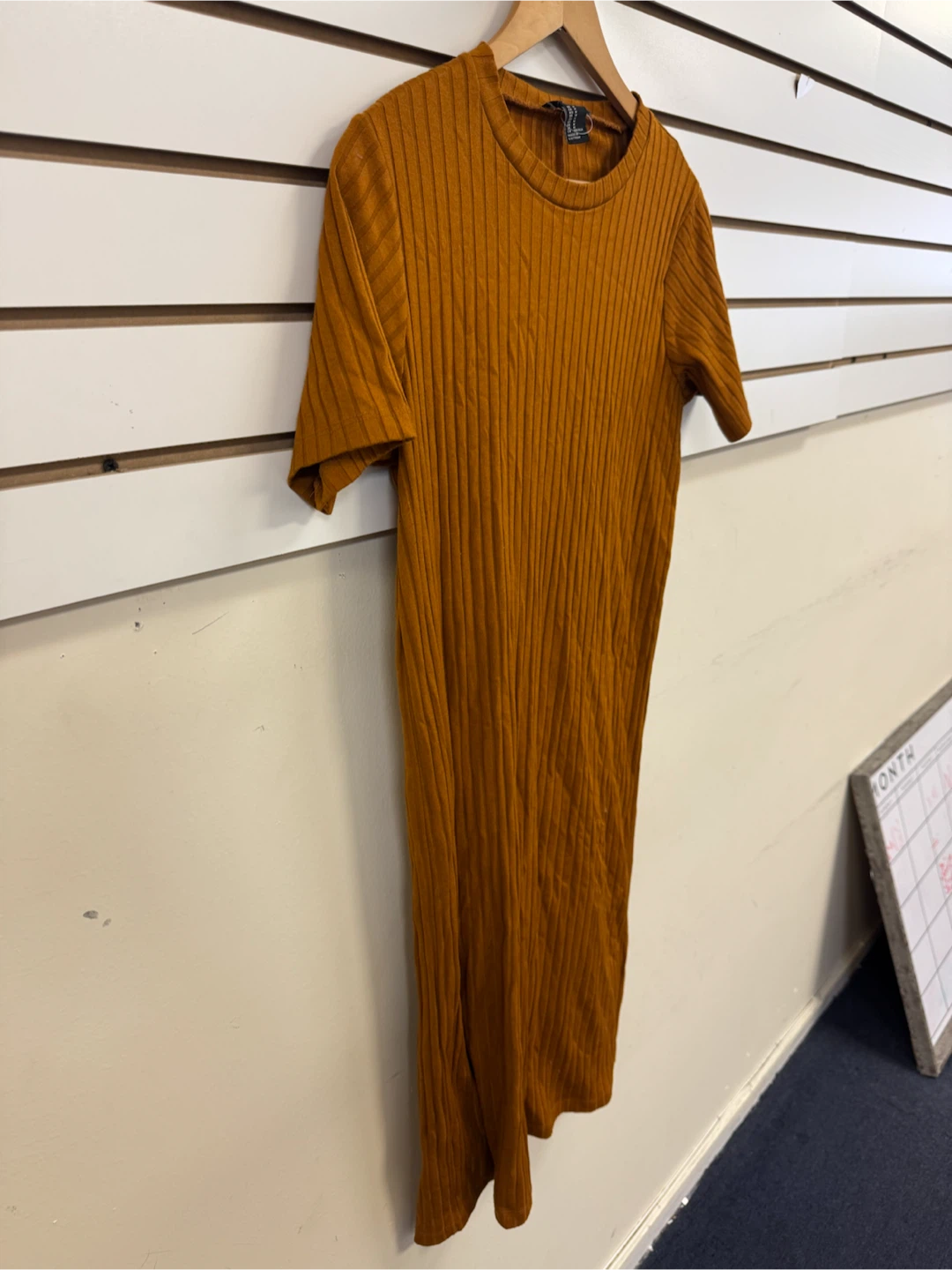 Forever 21 Ribbed Midi Dress Mustard Size M - photo 3
