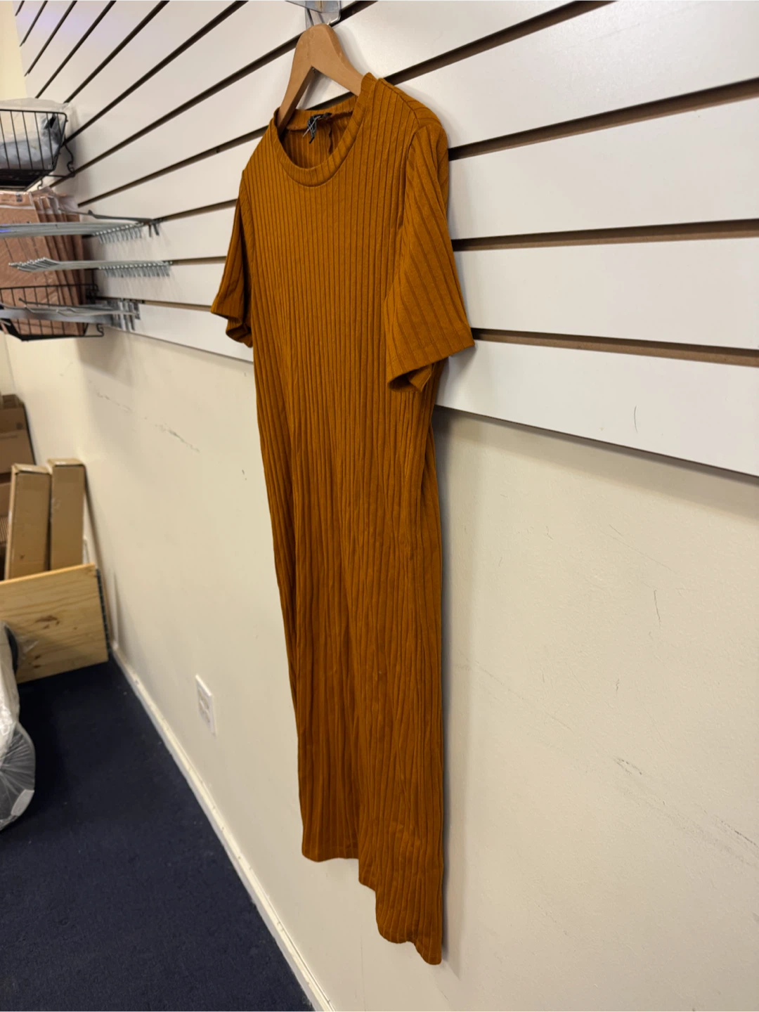 Forever 21 Ribbed Midi Dress Mustard Size M - photo 4