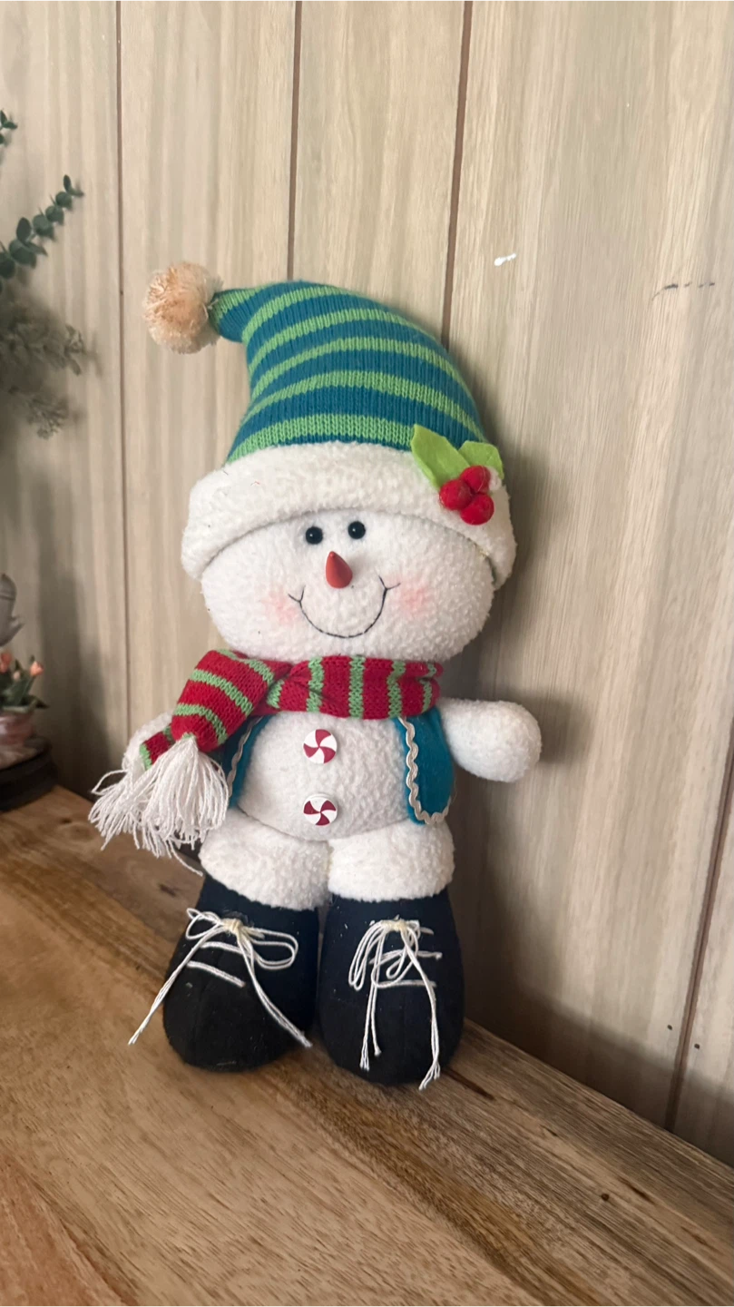 Plush Snowman Holiday Decoration