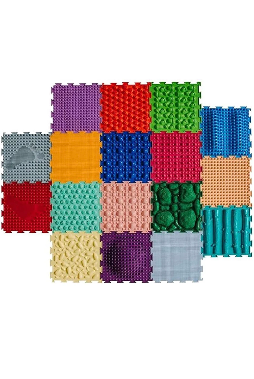 17-Piece Sensory Massage Puzzle Mat – Excellent Condition! - photo 3