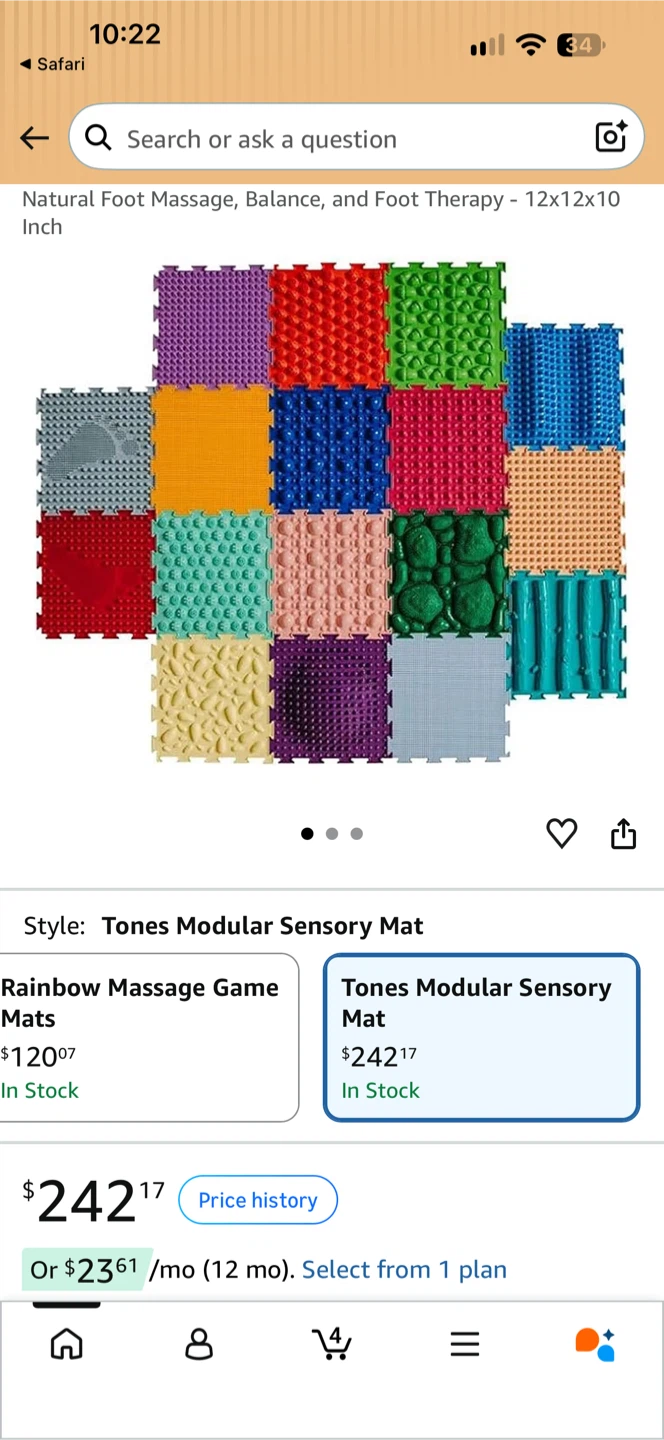 17-Piece Sensory Massage Puzzle Mat – Excellent Condition! - photo 4