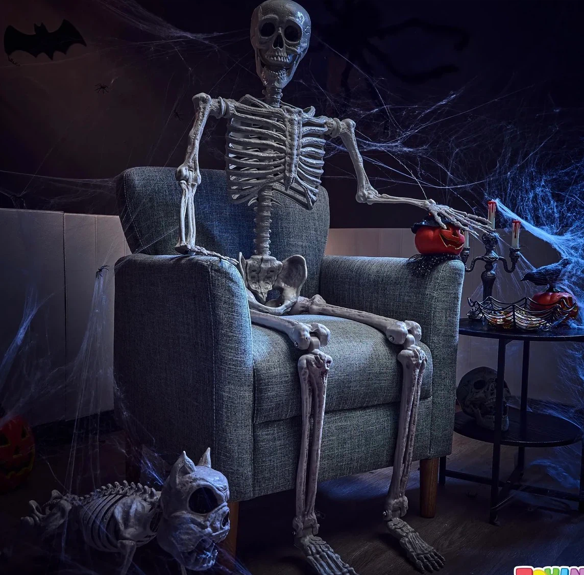 New in the box Life-Size Posable Halloween Skeleton