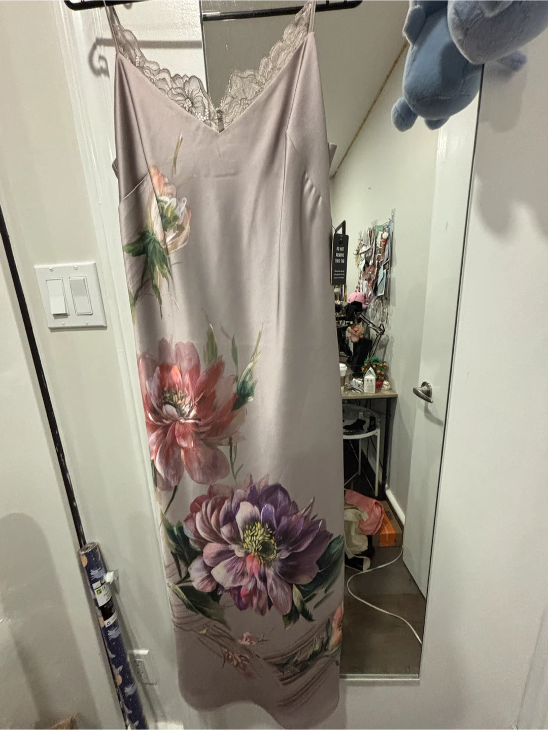 Floral Satin Midi Dress - photo 2