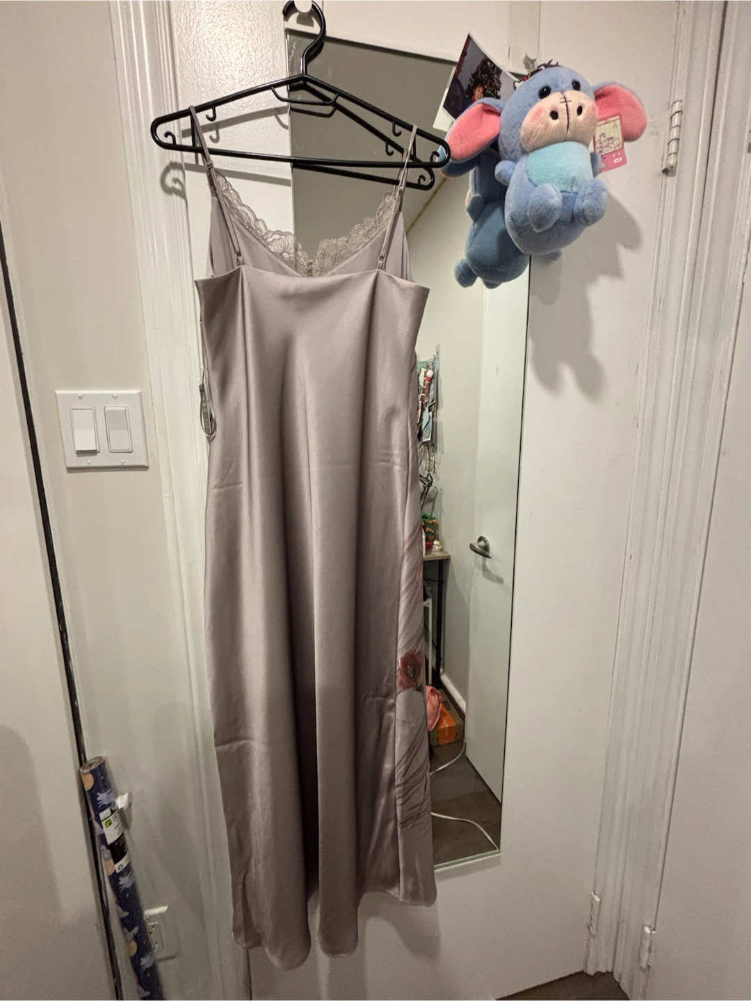 Floral Satin Midi Dress - photo 5