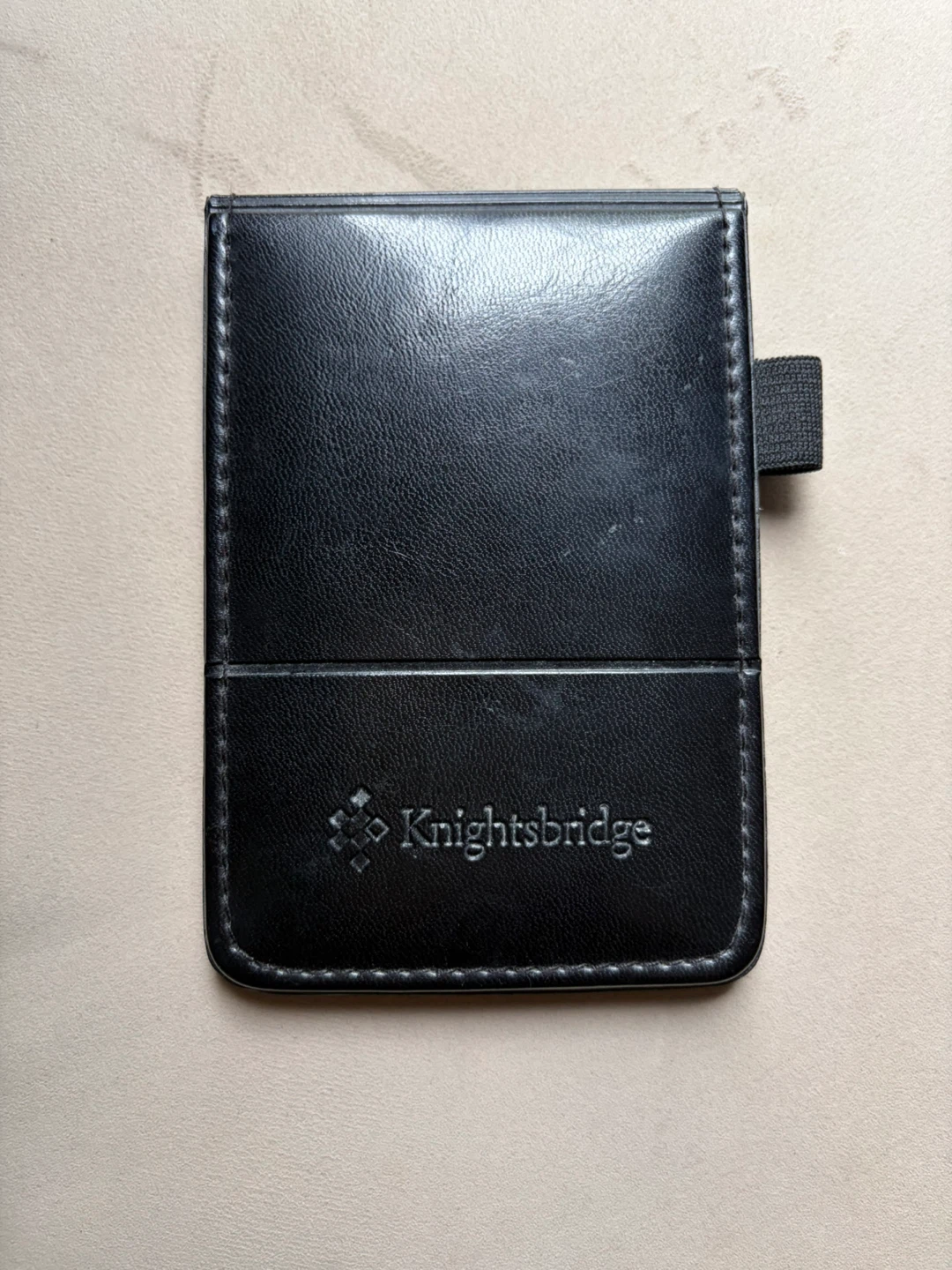 Knightsbridge Black Pocket Notepad Holder