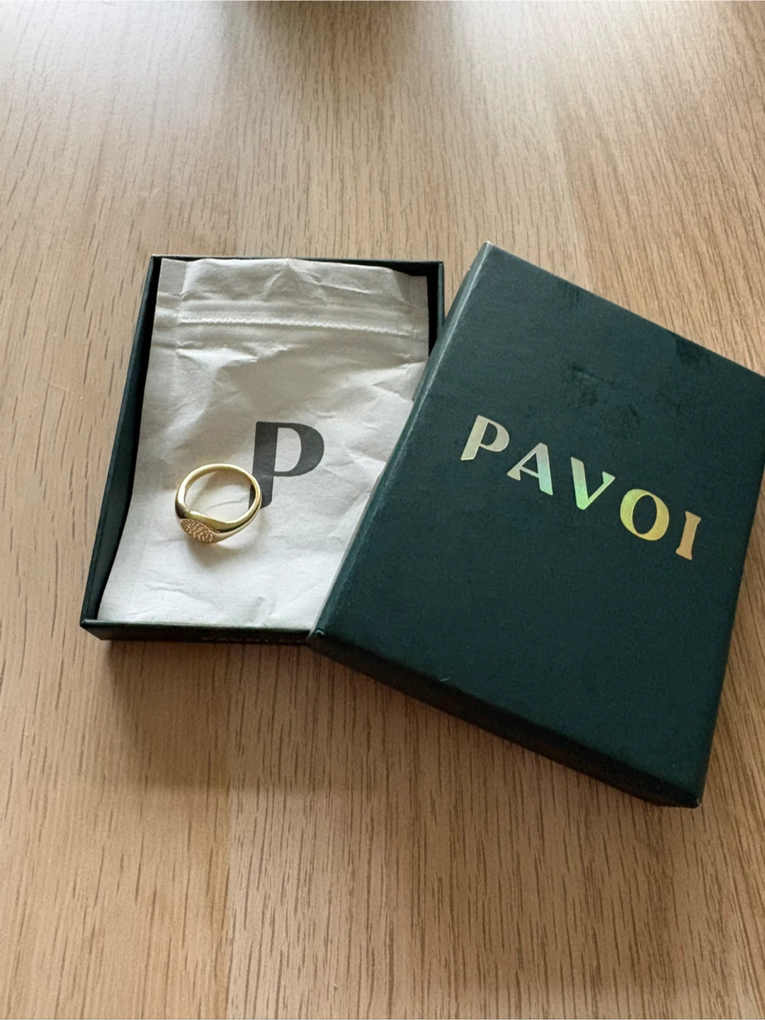14K Gold Plated Signet Ring