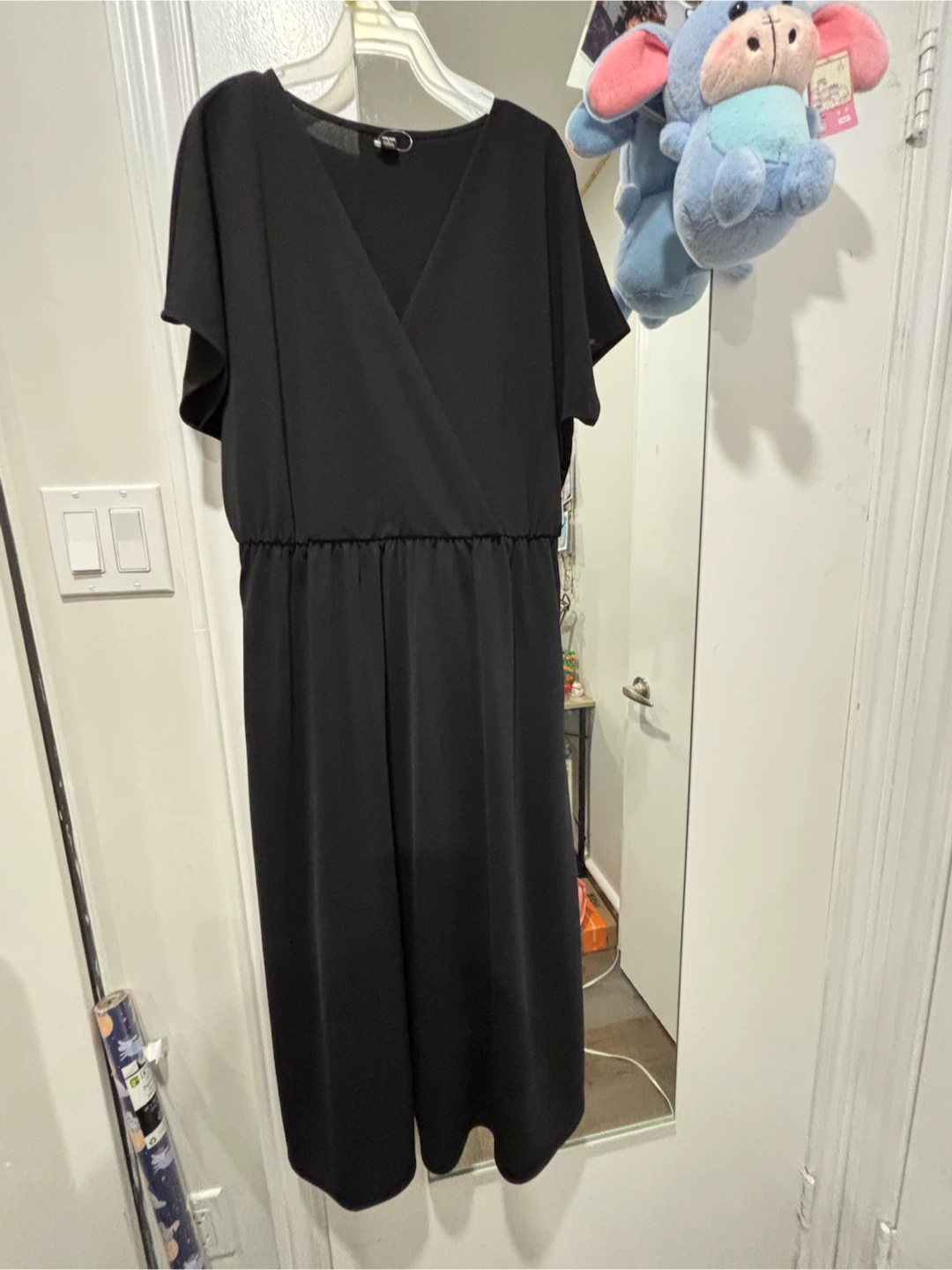 Black Wrap-Style Jumpsuit - photo 2
