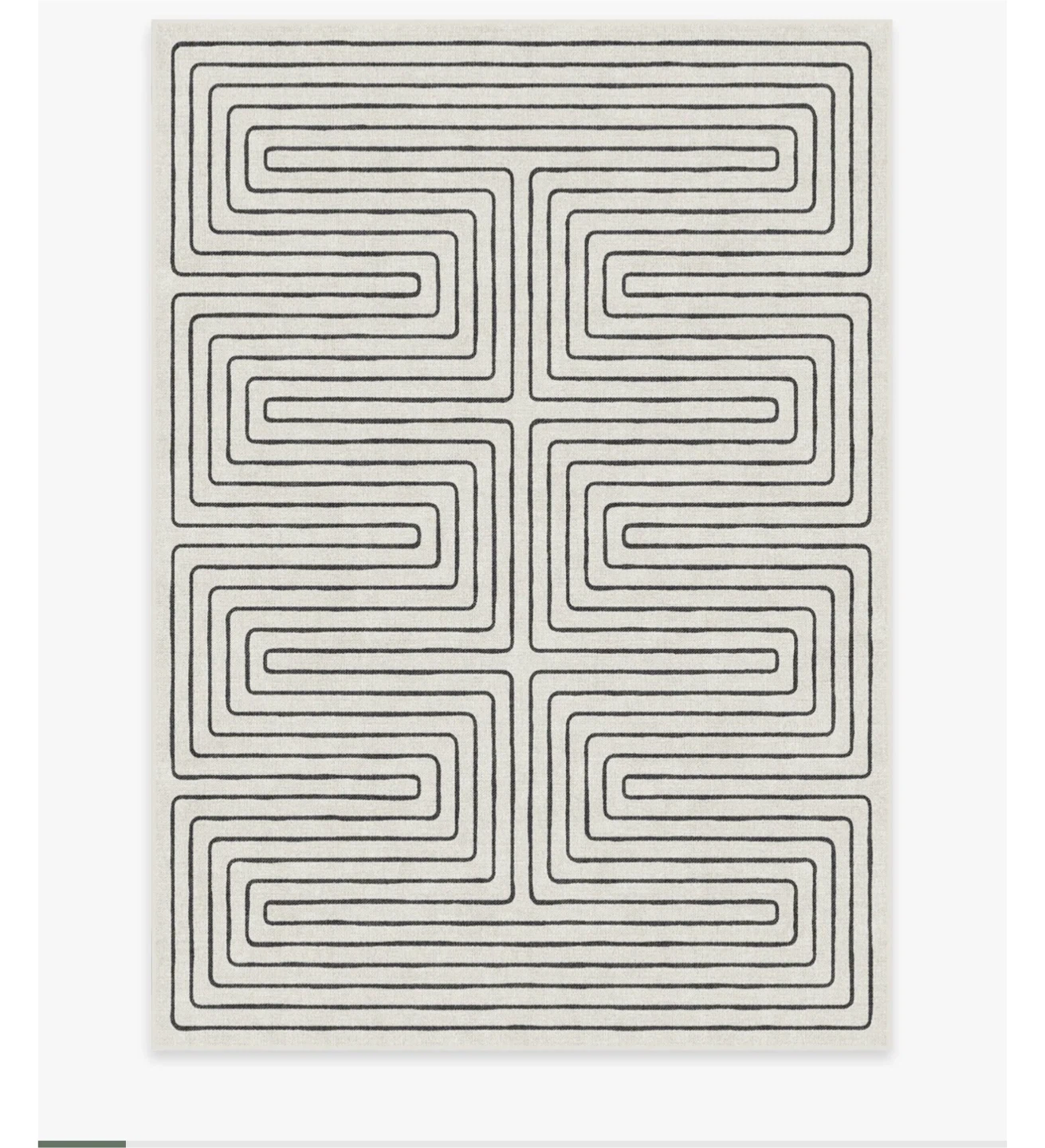 Jonathan Adler Labyrinth Rug 5'x7' | Black & Ivory