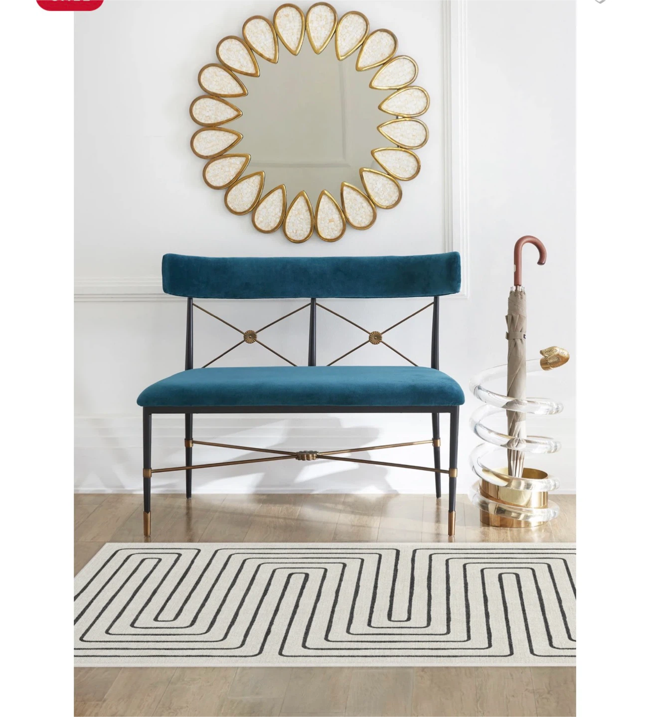 Jonathan Adler Labyrinth Rug 5'x7' | Black & Ivory - photo 3