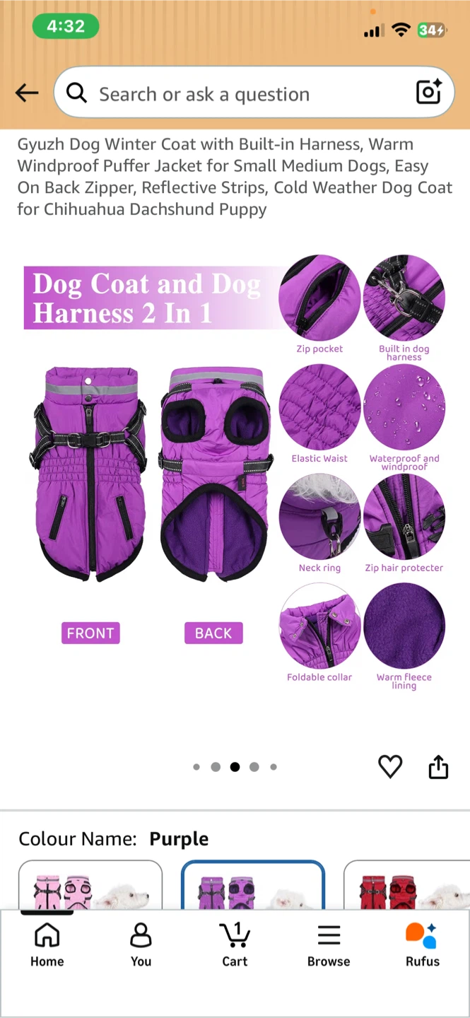 22” Dog Winter Coat - photo 3