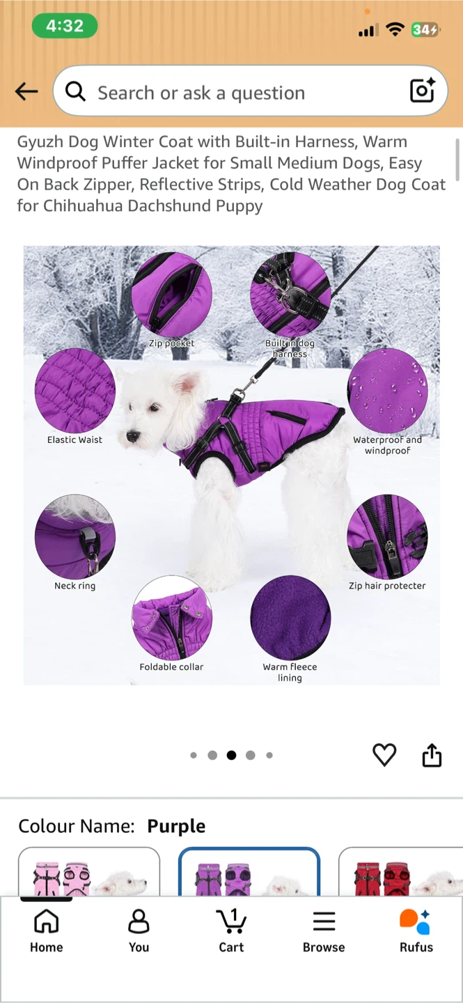 22” Dog Winter Coat - photo 4