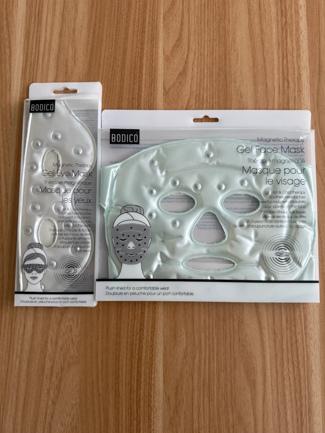 New-Bodico Magnetic Therapy Gel Face and Eye Mask Set