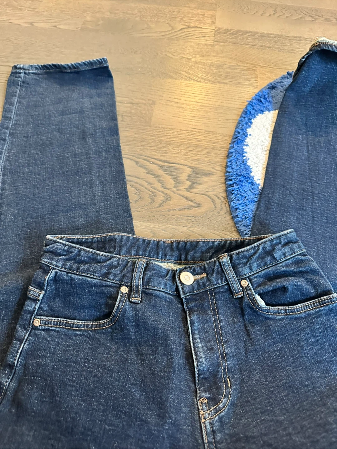 ☃️SPAO Dark blue fleece denim jeans - photo 3