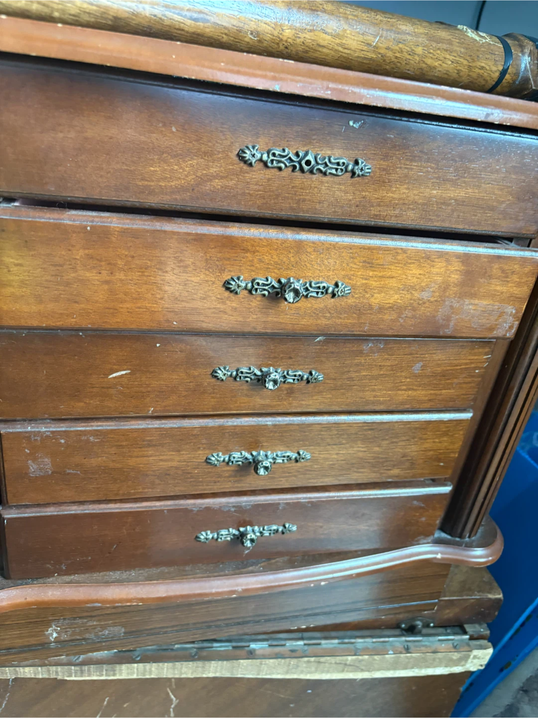 Vintage Wooden Jewelry Chest