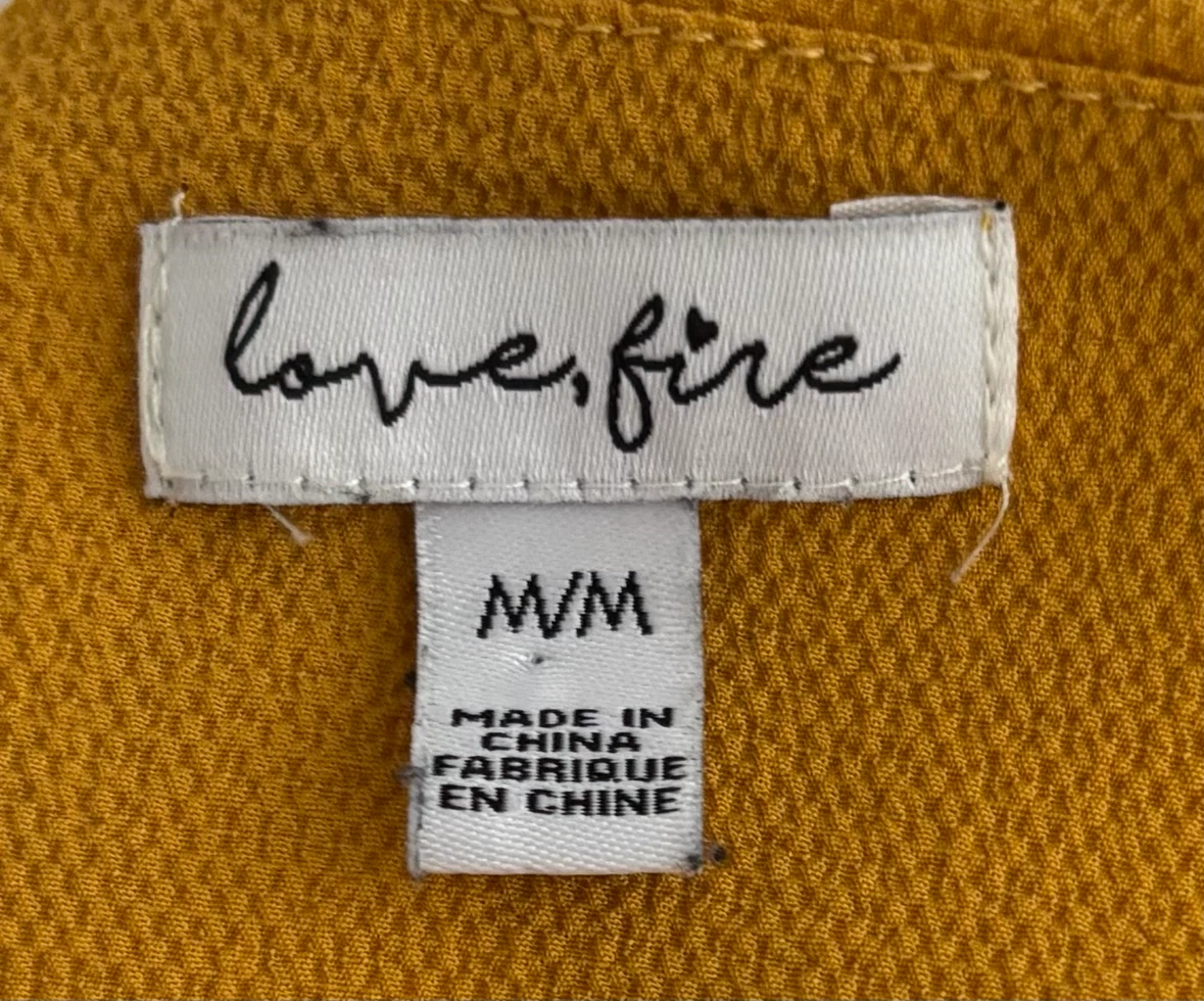 Love.fire Mustard Yellow Off-Shoulder Top - photo 2