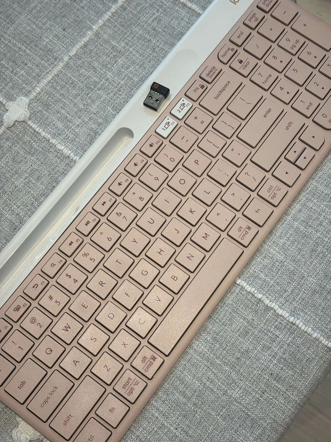 Logitech pink Keyboard and white Mouse Set - photo 3