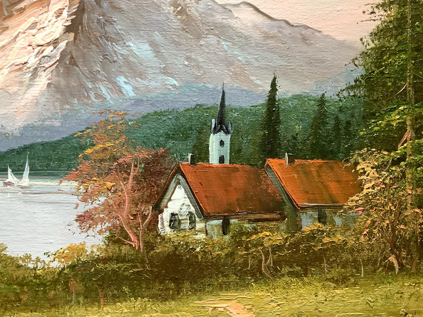 Orig Vt Oil Landscape Ptg on Canvas Artist Windberg 🐞 - photo 4