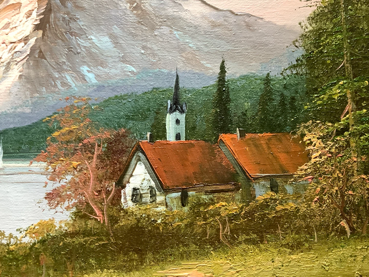 Orig Vt Oil Landscape Ptg on Canvas Artist Windberg 🐞 - photo 5