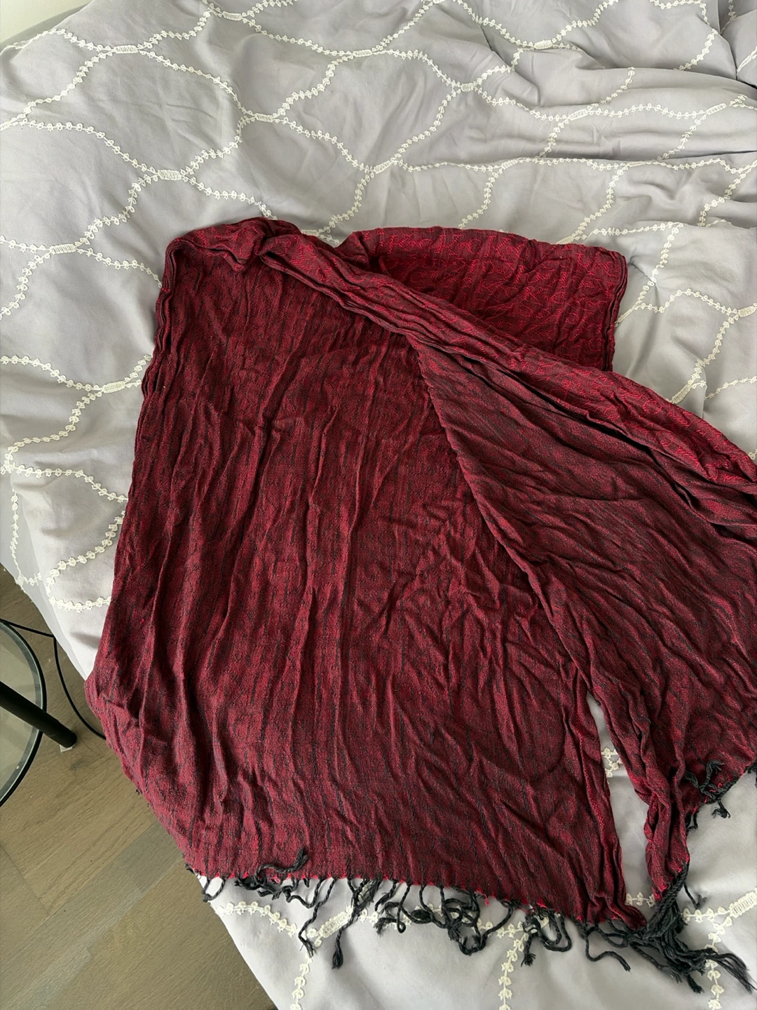 Calvin Klein Red and Black Scarf - photo 2