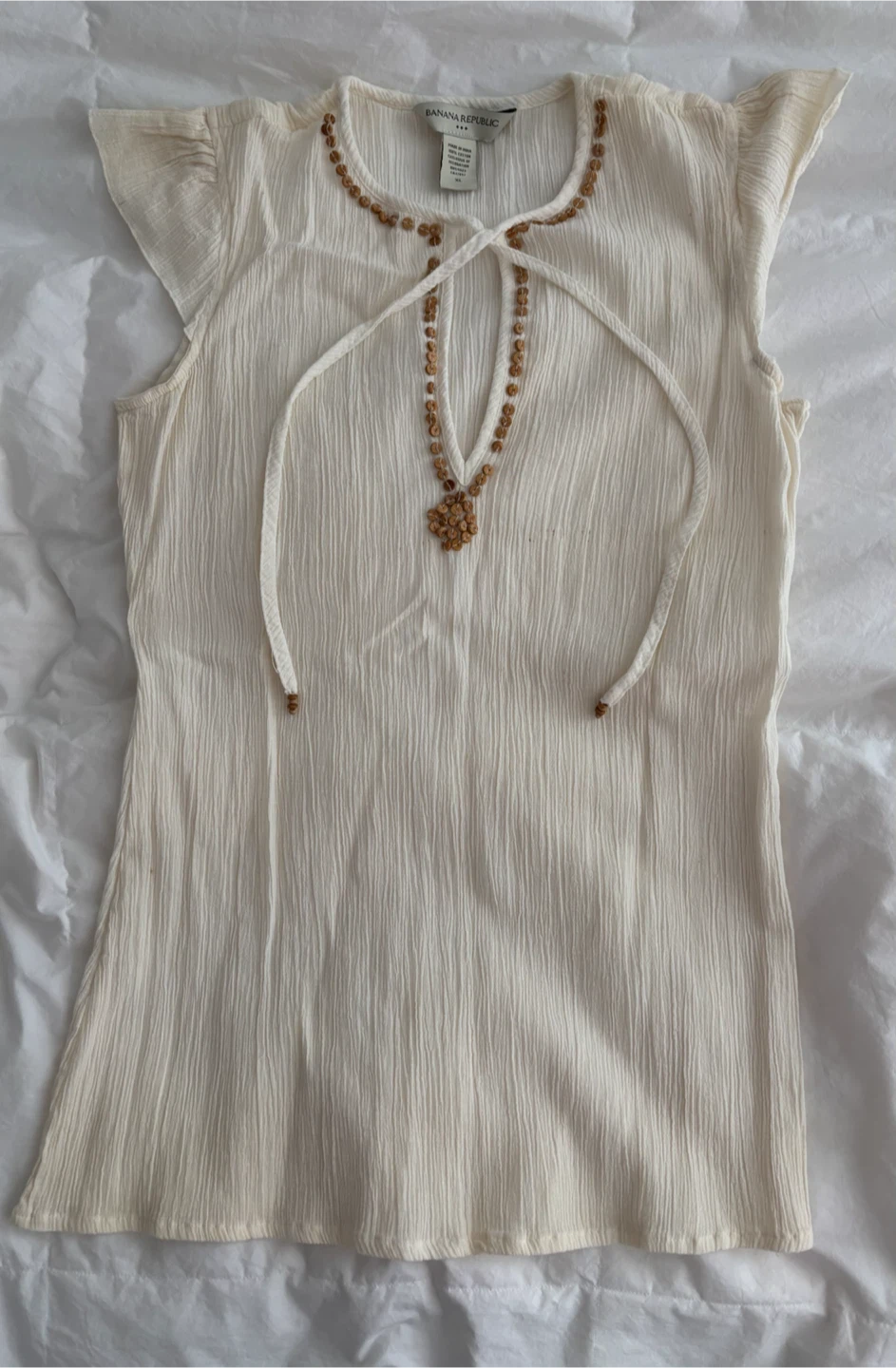 Banana Republic Cream Blouse XL