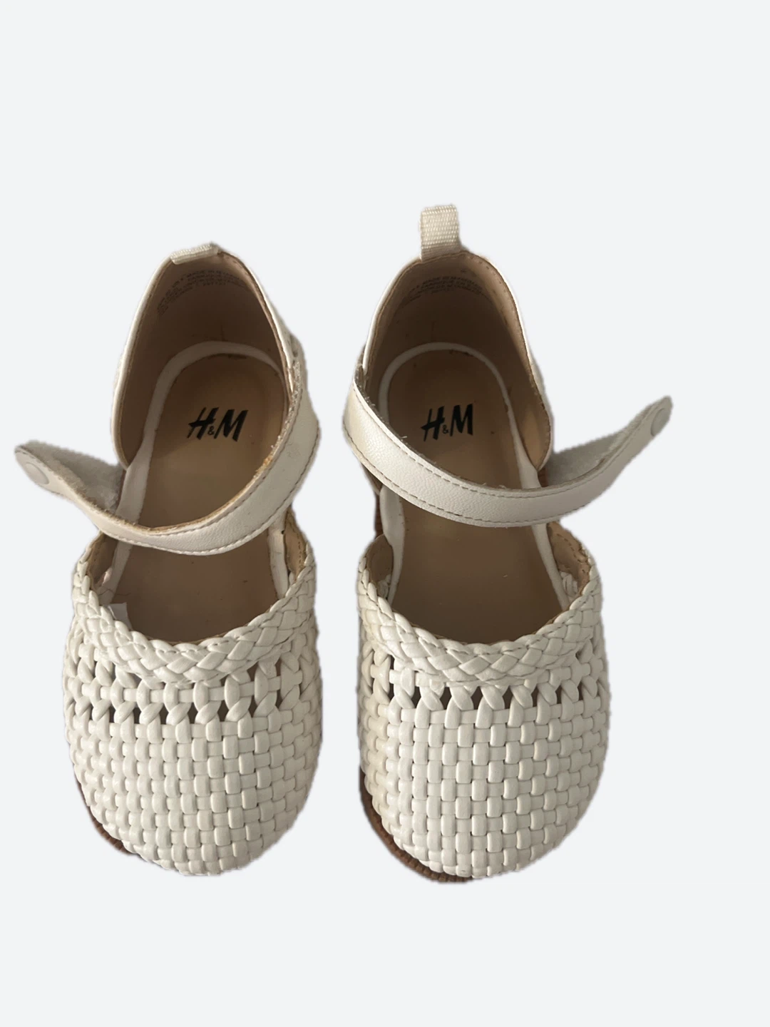 H&M White Woven Sandals