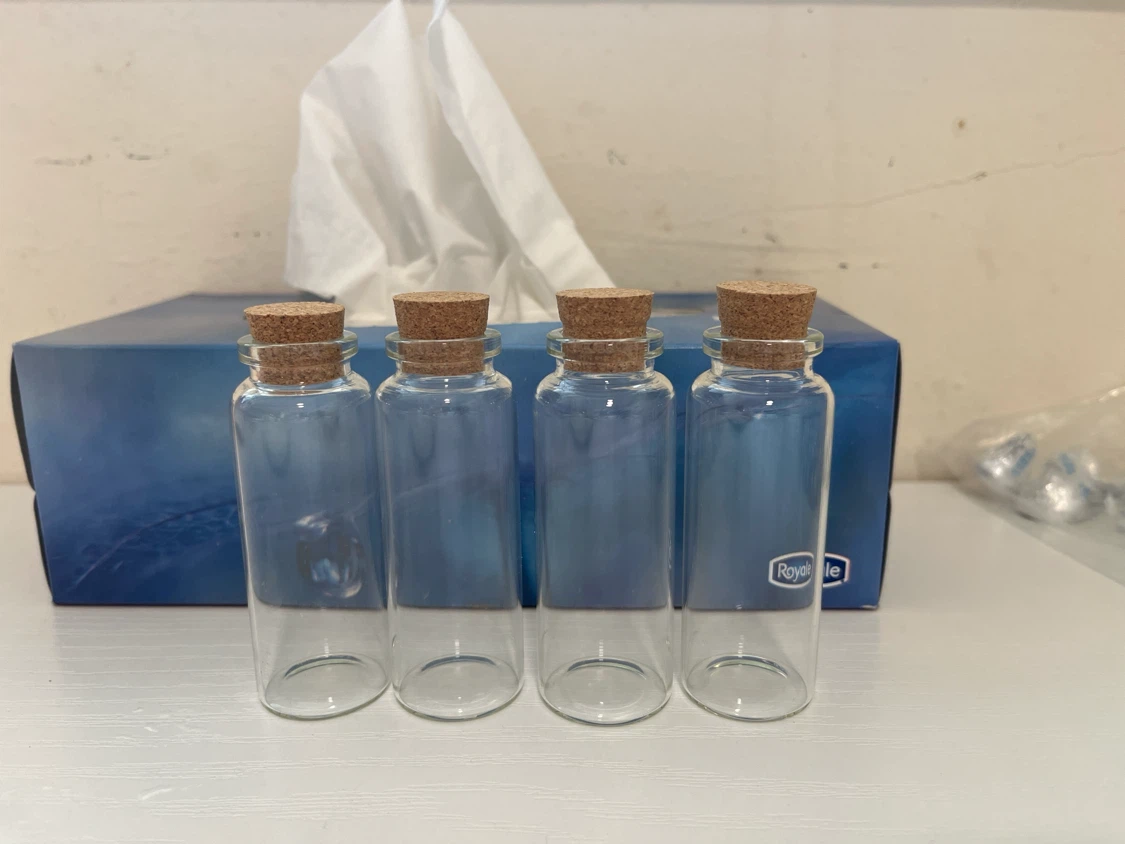 Small glass bottles with cork stoppers - photo 2