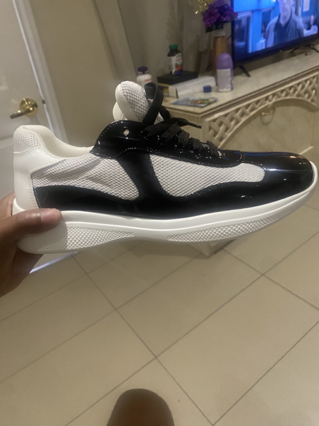 Prada Sneakers - Black and White - photo 4