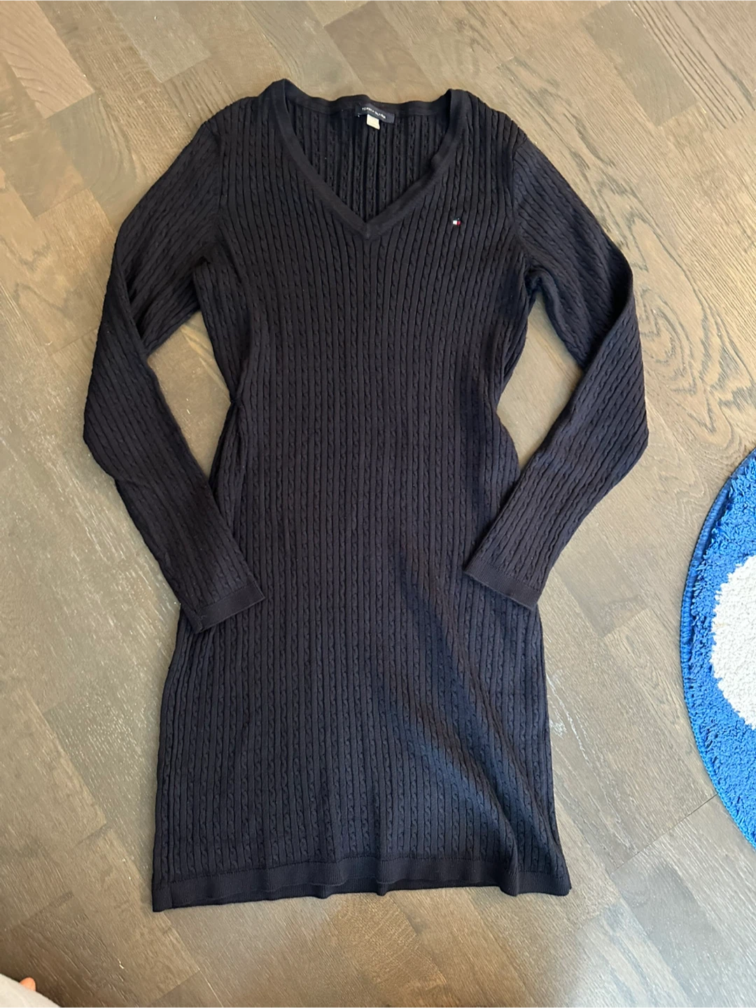 Tommy Hilfiger Navy Cable Knit Sweater Dress