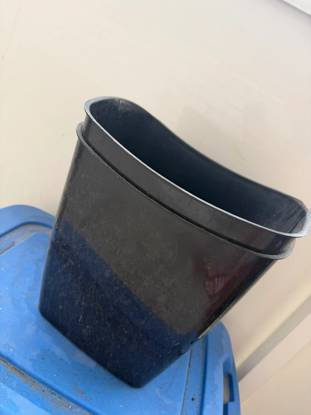 Two Black Plastic Waste Bins