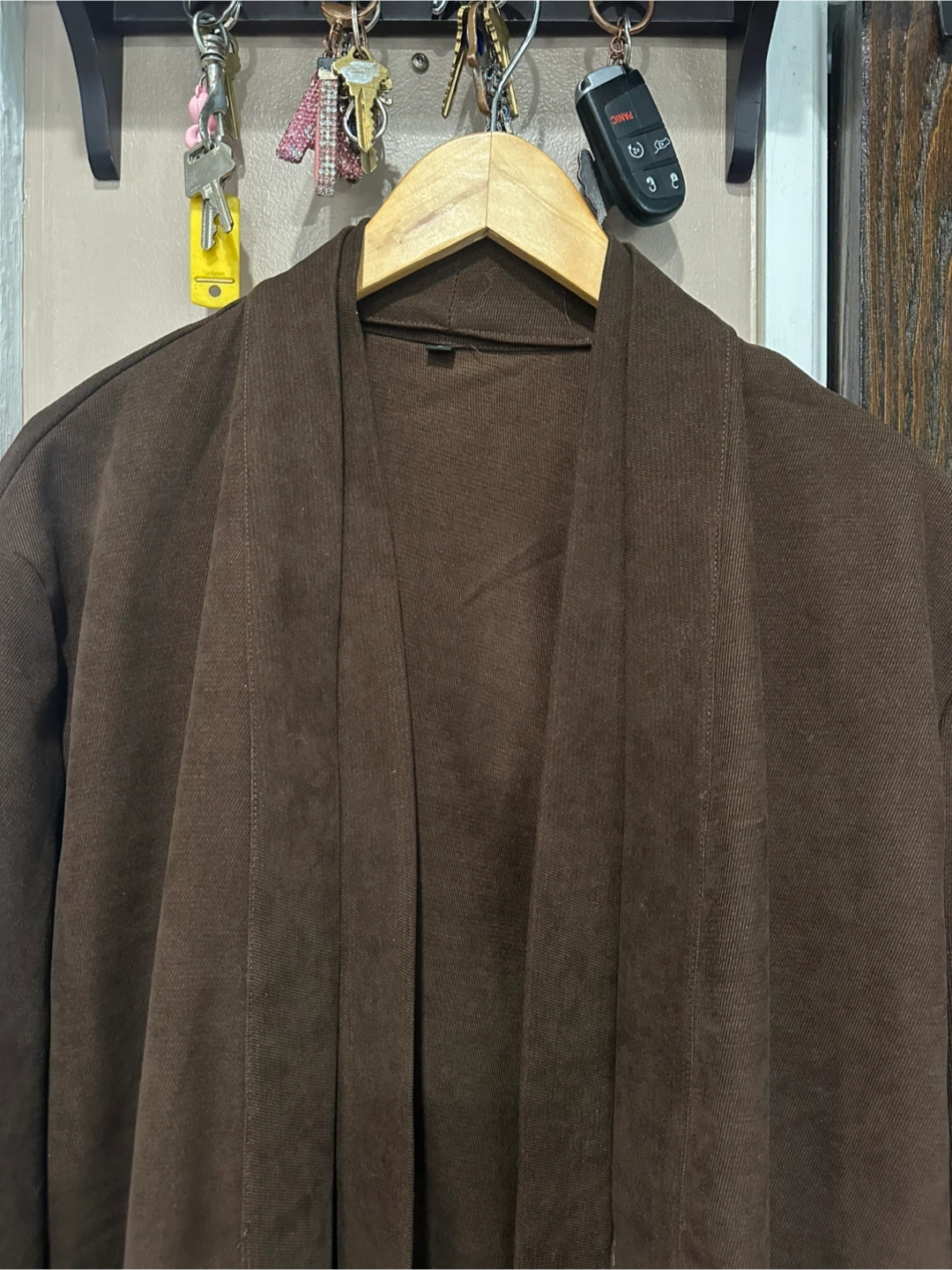 Brown Open-Front Cardigan - photo 2