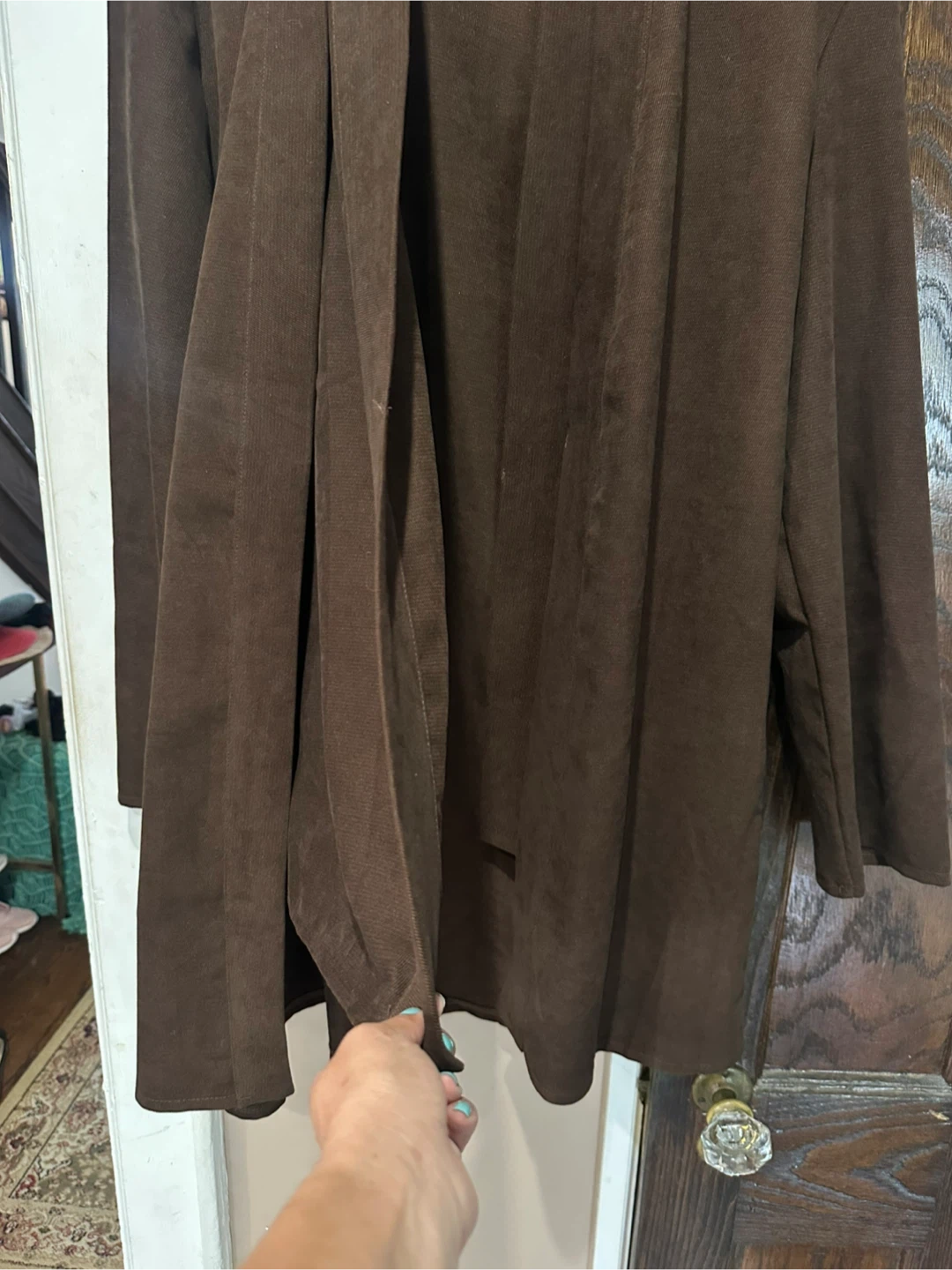 Brown Open-Front Cardigan - photo 3
