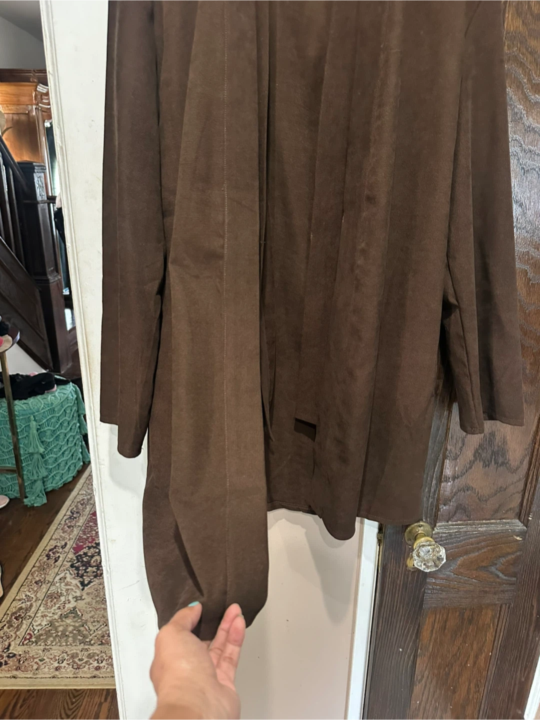 Brown Open-Front Cardigan - photo 4