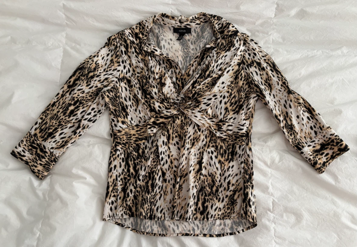 Alfani leopard print blouse