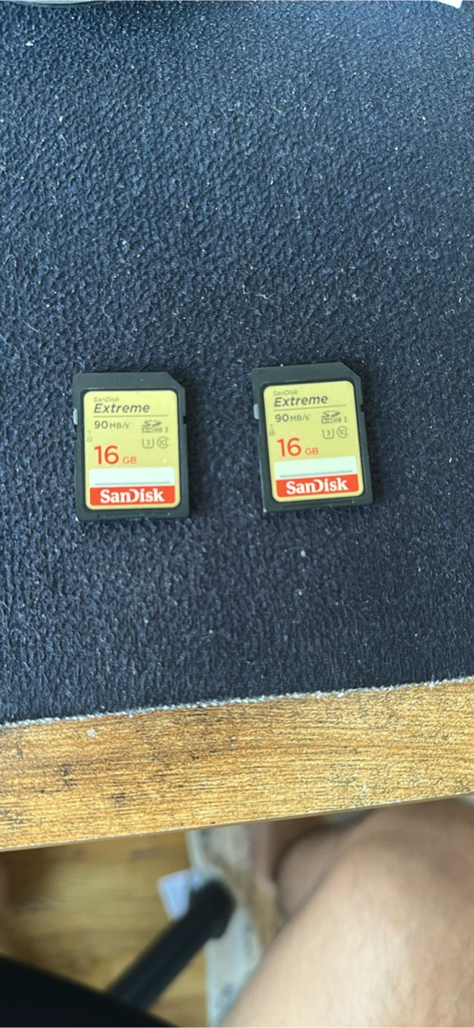 Two SanDisk Extreme 16GB SD Cards