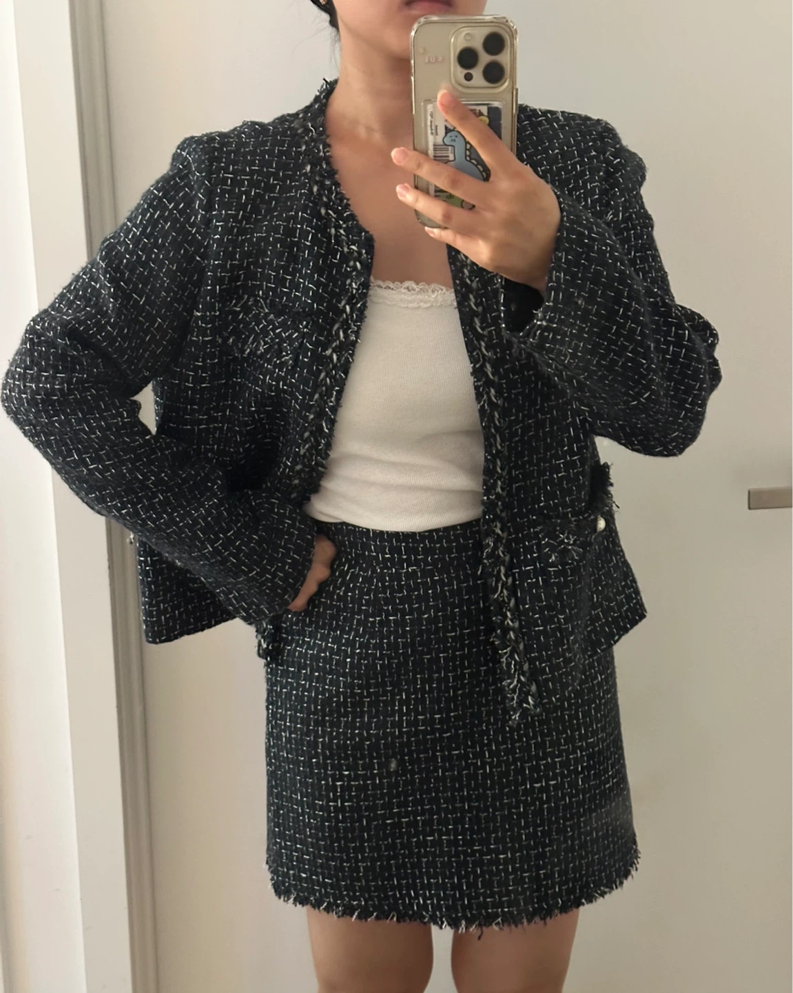 Maison de Roem Tweed Jacket and Skirt Set