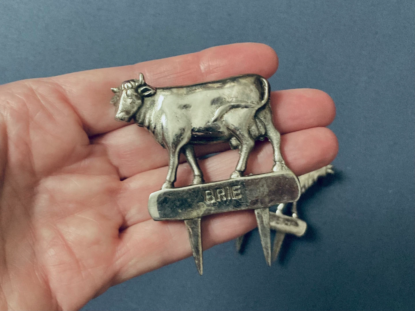 Vintage French Silver-Plated Cheese Markers (Set of 3) - photo 4