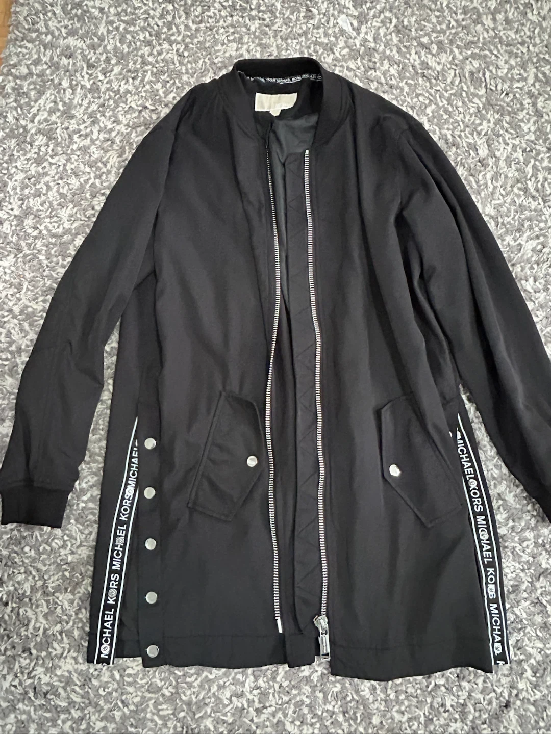 Michael Kors Logo Black Fall Jacket EUC - photo 2