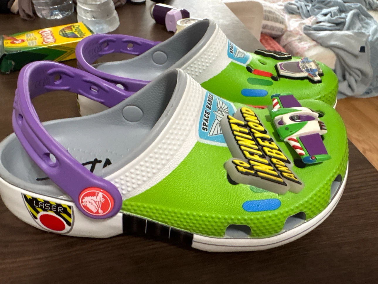 Buzz Lightyear Disney Pixar Crocs Size C12 - photo 2